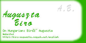 auguszta biro business card